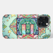 Alphabet E mandala iPhone Hoesje (Achterkant horizontaal)