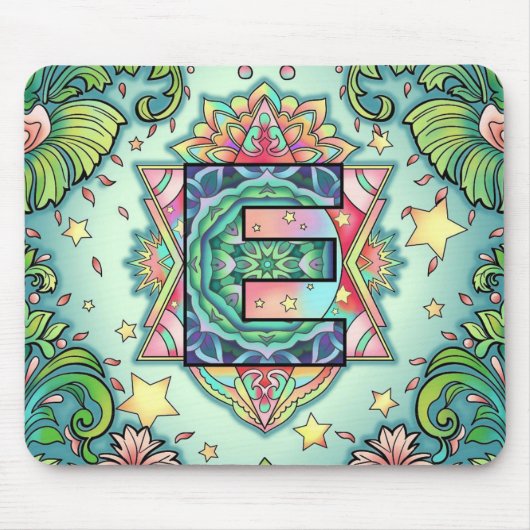 Alphabet E mandala Muismat (Voorkant)