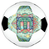 Alphabet E mandala Voetbal (Gedraaid)