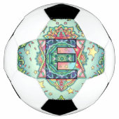 Alphabet E mandala Voetbal (Voorkant)