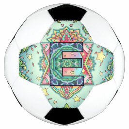 Alphabet E mandala Voetbal