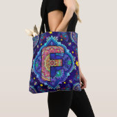 Alphabet F mandala Tote Bag (Dichtbij)