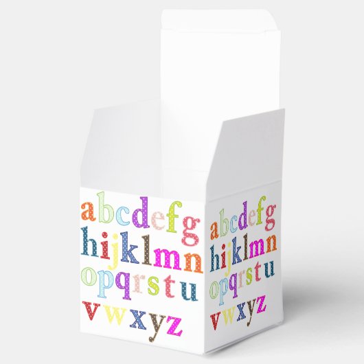 Alphabet Favor Box Bedankdoosjes (Geopend)