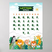 Alphabet Featuring Cute Animals Poster (Voorkant)