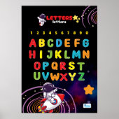 Alphabet Featuring Outer Space Poster (Voorkant)