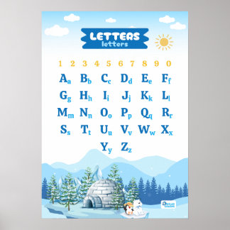 Alphabet Featuring Winter Poster