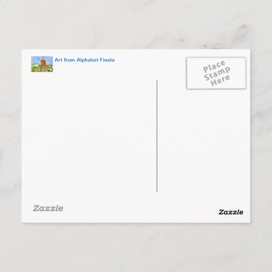 Alphabet Fiesta Armadillo Briefkaart (Achterkant)