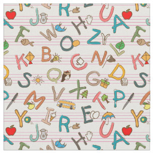 Alphabet Fun Letters & Graphics Stof