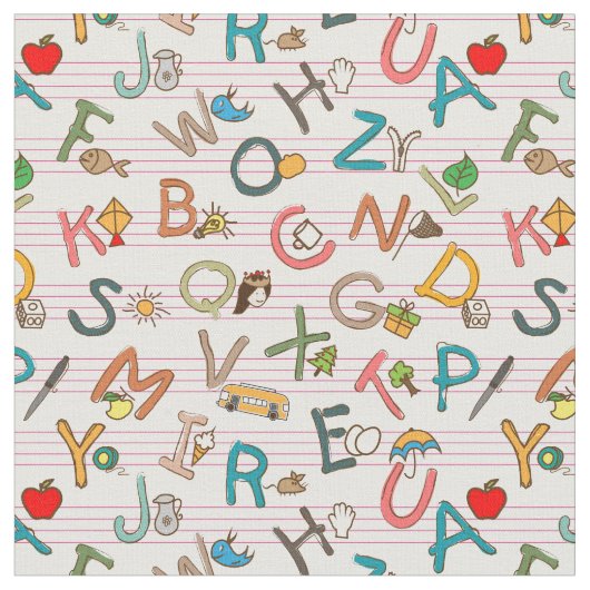 Alphabet Fun Letters & Graphics Stof (Close Up)