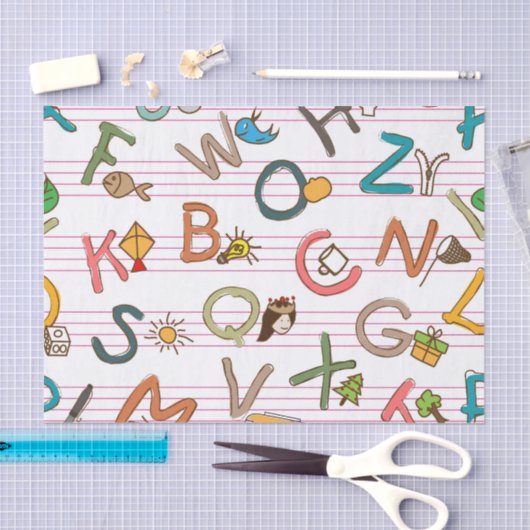 Alphabet Fun Letters & Graphics Tissuepapier (Craft)