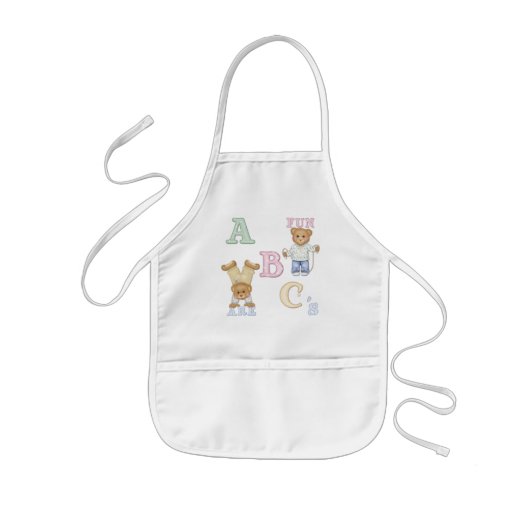 Alphabet Fun Teddy Bears Kinder Schort (Voorkant)