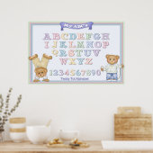 Alphabet Fun Teddy Bears Poster (Keuken)