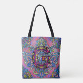 Alphabet G mandala Tote Bag (Achterkant)