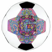 Alphabet G mandala Voetbal (Voorkant)