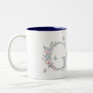 Alphabet, G, Shabby Chic beroemd gemaakt door Nata Tweekleurige Koffiemok