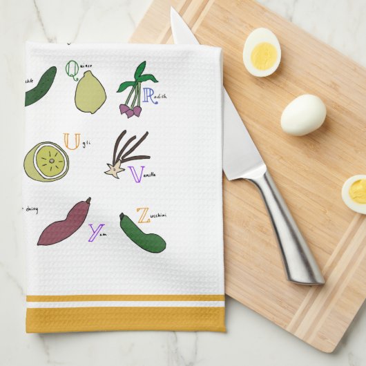 Alphabet Garden Theedoek (Quarter Fold)