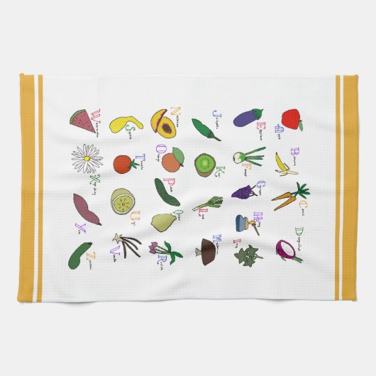 Alphabet Garden Theedoek (Horizontaal)