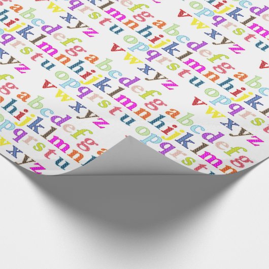 Alphabet Gift Wrap Cadeaupapier (Hoek)