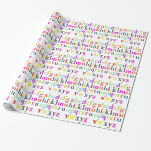 Alphabet Gift Wrap Cadeaupapier
