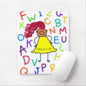 Alphabet Girl Muismat (Met muis)