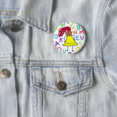 Alphabet Girl Ronde Button 5,7 Cm (In situ)