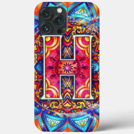 Alphabet H mandala Case-Mate iPhone Case