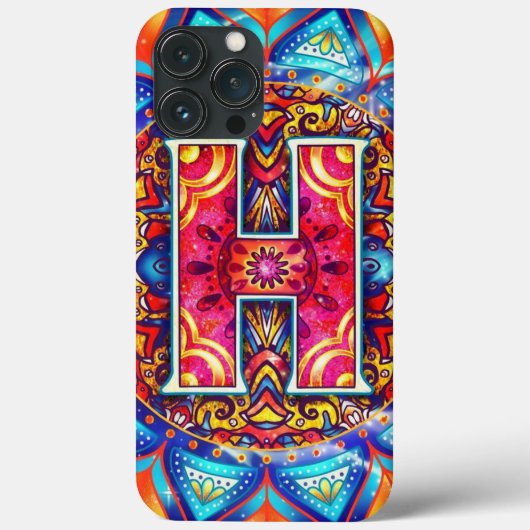 Alphabet H mandala Case-Mate iPhone Case (Achterkant)