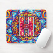 Alphabet H mandala Muismat (Met muis)