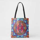 Alphabet H mandala Tote Bag (Voorkant)
