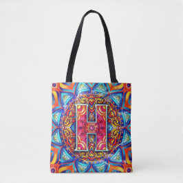 Alphabet H mandala Tote Bag