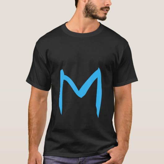 Alphabet Handwritten Letter M T-shirt (Voorkant)
