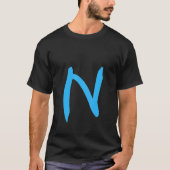 Alphabet Handwritten Letter N T-shirt (Voorkant)