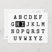 Alphabet Hi Briefkaart (Voorkant / Achterkant)