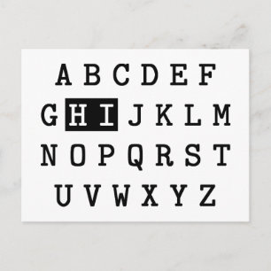 Alphabet Hi Briefkaart