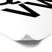 Alphabet HI, gedrukt of in zwart-wit en rood, post Poster (Hoek)