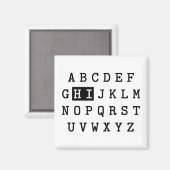 Alphabet Hi Magneet (Voorkant / Achterkant)