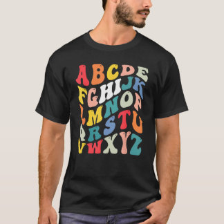 Alphabet Hi Terug naar school ABC Kindergarten T-shirt