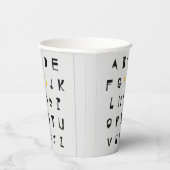Alphabet Hi Terug naar school Inleiding Papieren Bekers (Rechts)