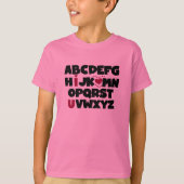 Alphabet I Love U T-shirt (Voorkant)