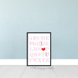 Alphabet I Love You Valentijnsdag Sign Poster