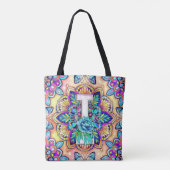Alphabet I mandala Tote Bag (Achterkant)