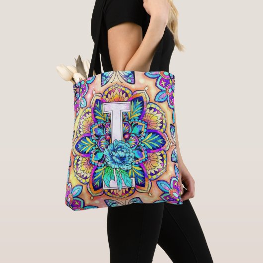 Alphabet I mandala Tote Bag (Dichtbij)