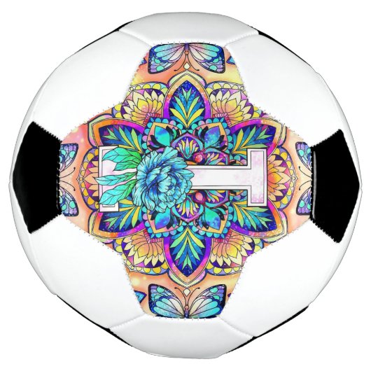 Alphabet I mandala Voetbal (Gedraaid)