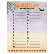 Alphabet I Spy - Halloween versie