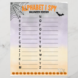 Alphabet I Spy - Halloween versie