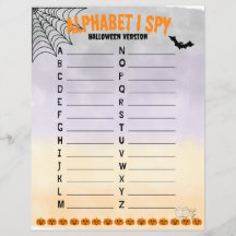 Alphabet I Spy - Halloween versie