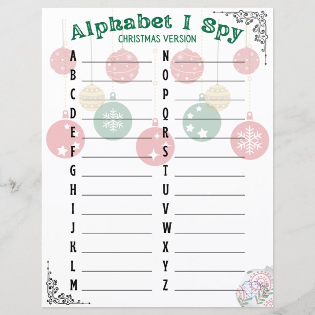 Alphabet I Spy - Kerstversie (Voorkant)