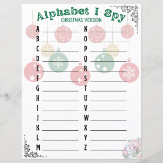 Alphabet I Spy - Kerstversie