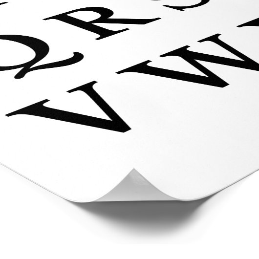 Alphabet Ik hou van je hart hoofdletter Kinder kam Poster (Hoek)