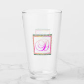 ALPHABET INITIAAL D MONOGRAM GLAS (Achterkant)